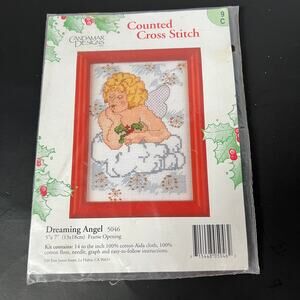 Candamar Designs "Dreaming Angel" Cross Stitch Kit #5046 SEALED